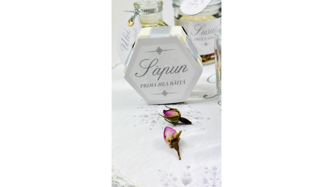 Set Prima Baita cu nasii dupa Botez pentru Băieți cu fulgi de nea 12